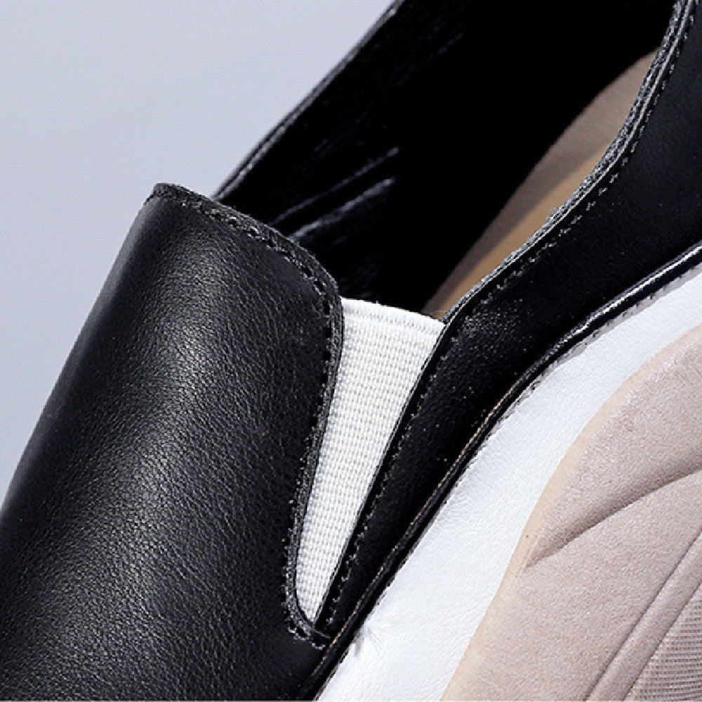 Chaussures cuir compensées