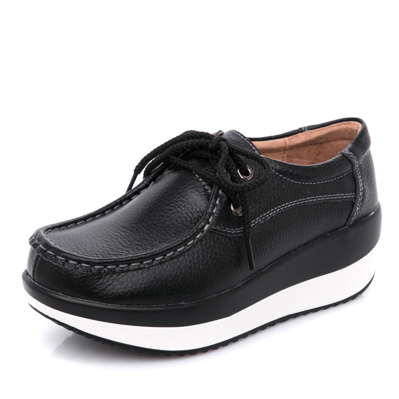 Chaussures cuir plateforme