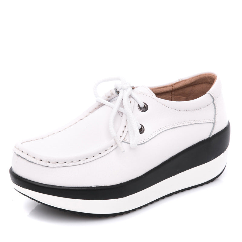 Chaussures cuir plateforme