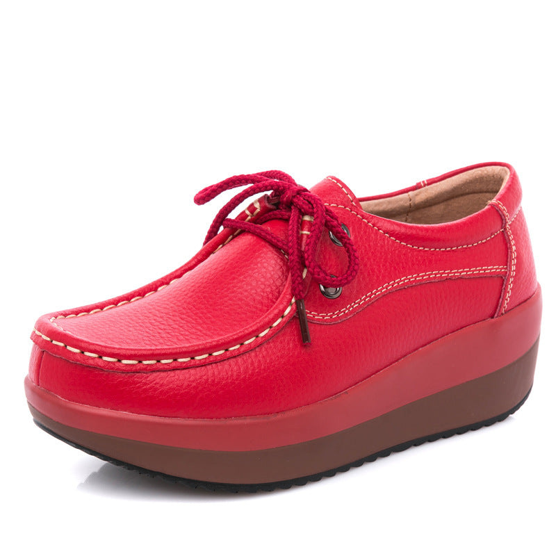 Chaussures cuir plateforme