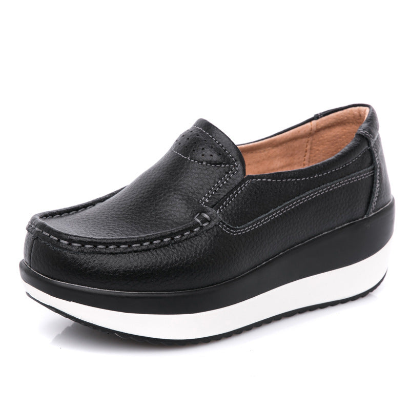 Chaussures cuir plateforme