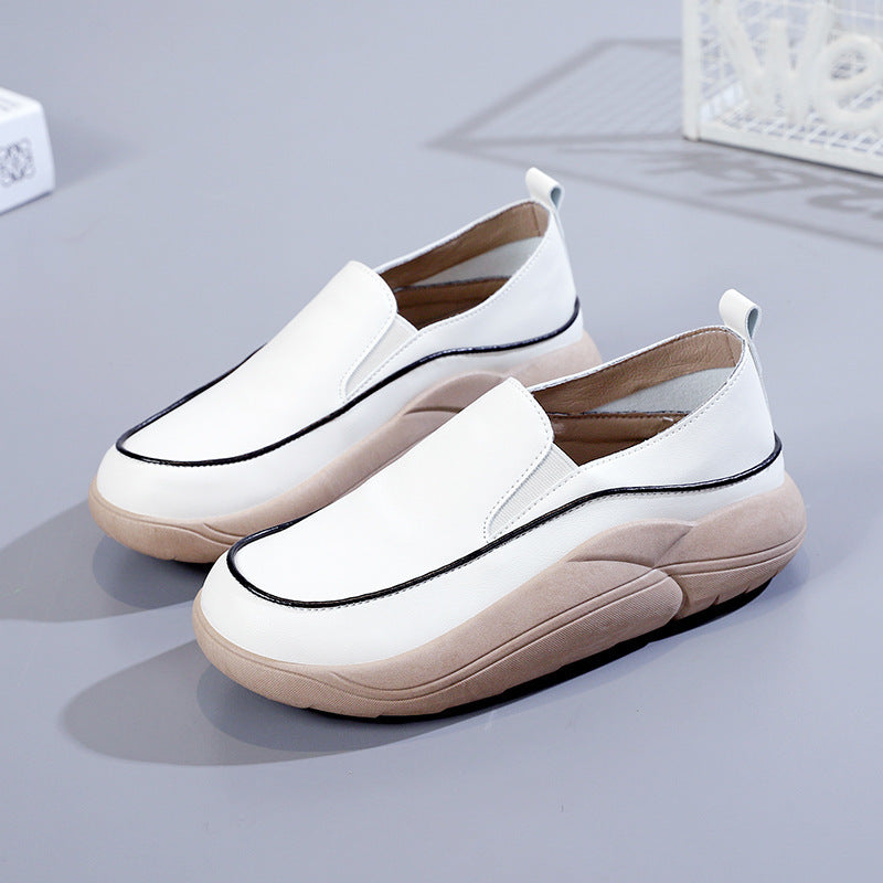 Chaussures cuir compensées