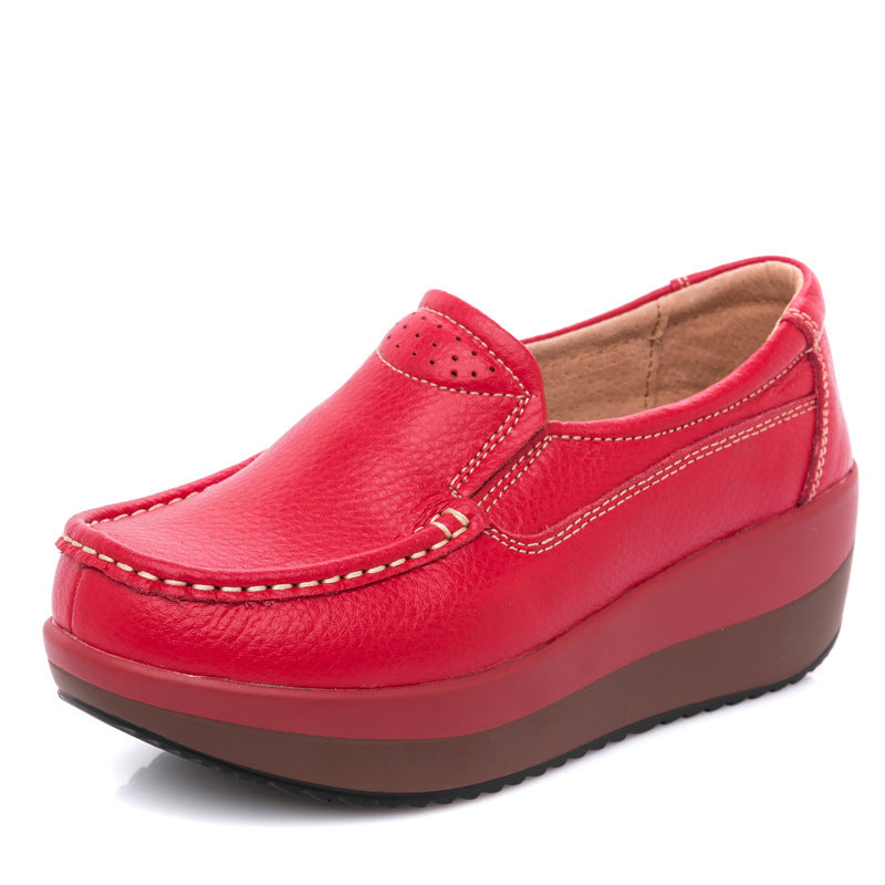 Chaussures cuir plateforme