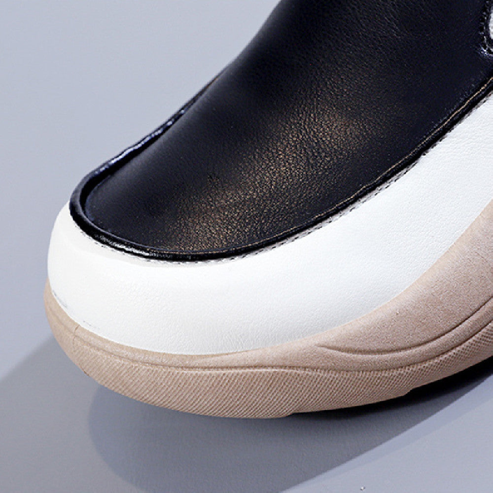 Chaussures cuir compensées