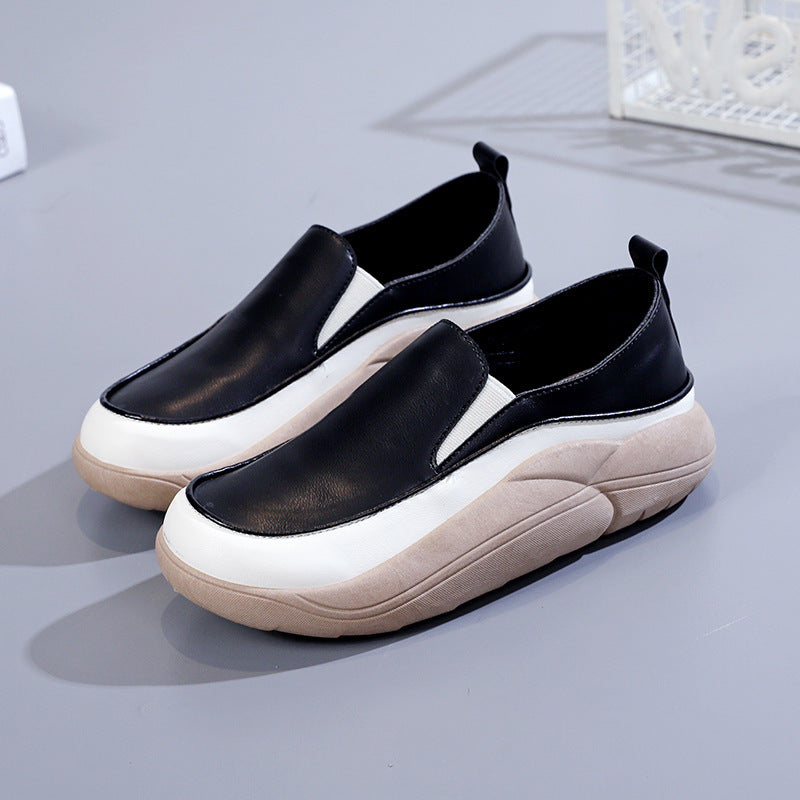 Chaussures cuir compensées