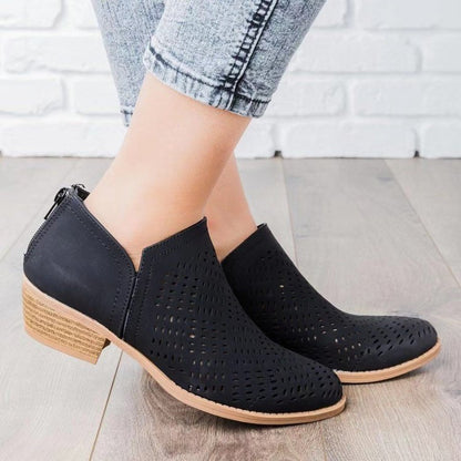 Bottines nude ajourées
