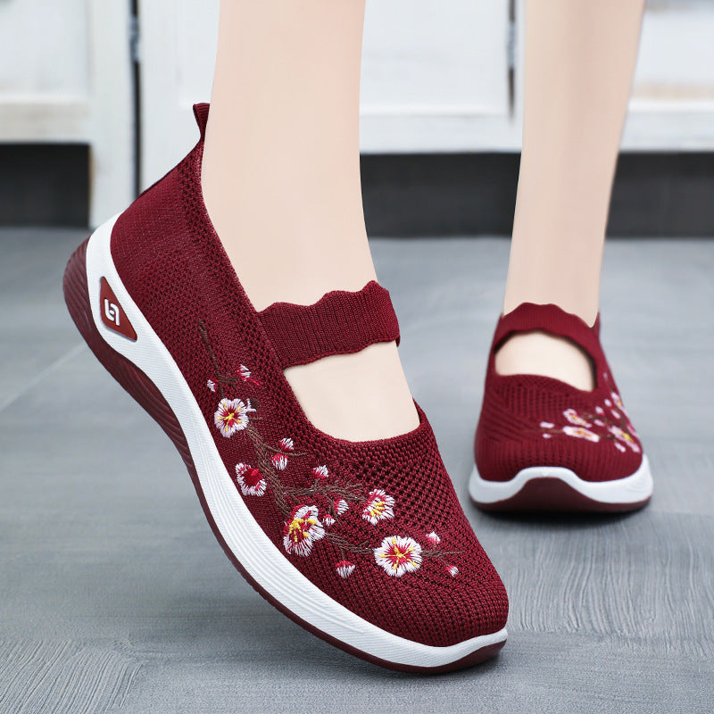 Chaussures brodées respirantes