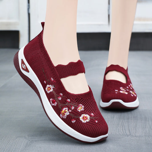 Chaussures brodées respirantes