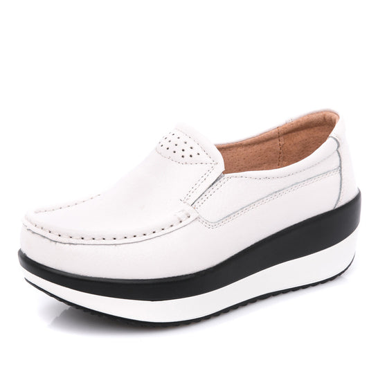 Chaussures cuir plateforme