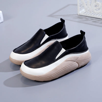 Chaussures cuir compensées