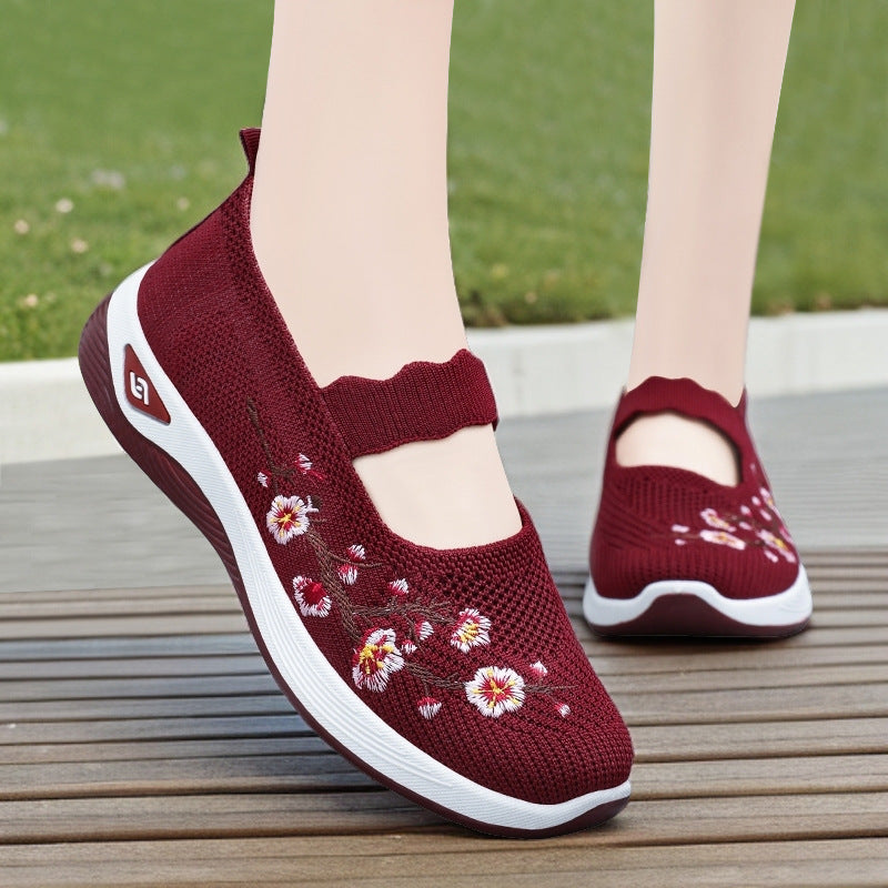 Chaussures brodées respirantes